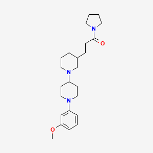 molecular formula C24H37N3O2 B6124695 1'-(3-methoxyphenyl)-3-[3-oxo-3-(1-pyrrolidinyl)propyl]-1,4'-bipiperidine 
