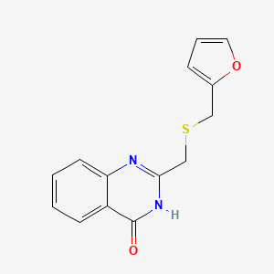 molecular formula C14H12N2O2S B6124746 2-{[(2-furylmethyl)thio]methyl}-4(3H)-quinazolinone 