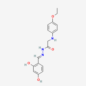 molecular formula C17H19N3O4 B6124763 N'-(2,4-dihydroxybenzylidene)-2-[(4-ethoxyphenyl)amino]acetohydrazide 