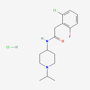 molecular formula C16H23Cl2FN2O B6124770 2-(2-chloro-6-fluorophenyl)-N-(1-isopropylpiperidin-4-yl)acetamide hydrochloride 