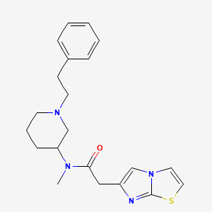 molecular formula C21H26N4OS B6124775 2-imidazo[2,1-b][1,3]thiazol-6-yl-N-methyl-N-[1-(2-phenylethyl)-3-piperidinyl]acetamide 