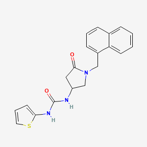 molecular formula C20H19N3O2S B6124778 N-[1-(1-naphthylmethyl)-5-oxo-3-pyrrolidinyl]-N'-2-thienylurea 