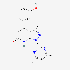 1-(4,6-dimethyl-2-pyrimidinyl)-4-(3-hydroxyphenyl)-3-methyl-1,4,5,7-tetrahydro-6H-pyrazolo[3,4-b]pyridin-6-one