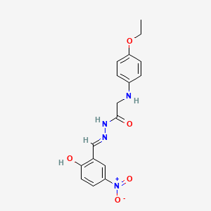molecular formula C17H18N4O5 B6124828 2-[(4-ethoxyphenyl)amino]-N'-(2-hydroxy-5-nitrobenzylidene)acetohydrazide 