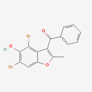 (4,6-dibromo-5-hydroxy-2-methyl-1-benzofuran-3-yl)(phenyl)methanone