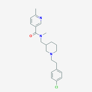 molecular formula C22H28ClN3O B6124853 N-({1-[2-(4-chlorophenyl)ethyl]-3-piperidinyl}methyl)-N,6-dimethylnicotinamide 