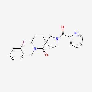 molecular formula C21H22FN3O2 B6124862 7-(2-fluorobenzyl)-2-(2-pyridinylcarbonyl)-2,7-diazaspiro[4.5]decan-6-one 