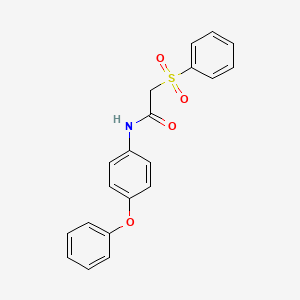 molecular formula C20H17NO4S B6124870 N-(4-phenoxyphenyl)-2-(phenylsulfonyl)acetamide 