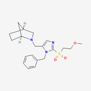 molecular formula C20H27N3O3S B6124879 (1S*,4S*)-2-({1-benzyl-2-[(2-methoxyethyl)sulfonyl]-1H-imidazol-5-yl}methyl)-2-azabicyclo[2.2.1]heptane 