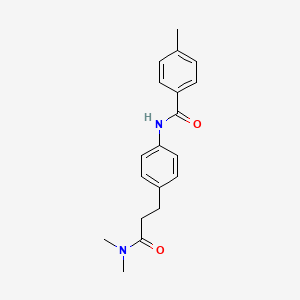 molecular formula C19H22N2O2 B6124886 N-{4-[3-(dimethylamino)-3-oxopropyl]phenyl}-4-methylbenzamide 