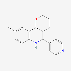 molecular formula C18H20N2O B6124895 9-methyl-5-(4-pyridinyl)-3,4,4a,5,6,10b-hexahydro-2H-pyrano[3,2-c]quinoline 