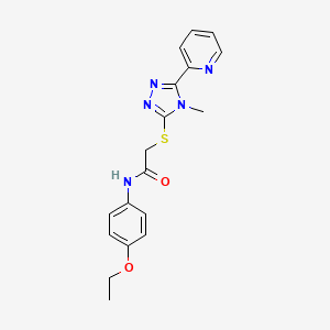 molecular formula C18H19N5O2S B6124906 N-(4-ethoxyphenyl)-2-{[4-methyl-5-(2-pyridinyl)-4H-1,2,4-triazol-3-yl]thio}acetamide 
