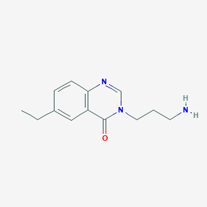 molecular formula C13H17N3O B6124907 3-(3-aminopropyl)-6-ethylquinazolin-4(3H)-one 