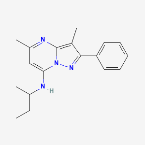 molecular formula C18H22N4 B6124937 N-(sec-butyl)-3,5-dimethyl-2-phenylpyrazolo[1,5-a]pyrimidin-7-amine 