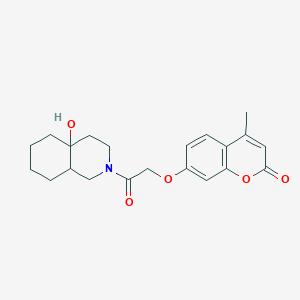 molecular formula C21H25NO5 B6124961 7-[2-(4a-hydroxyoctahydro-2(1H)-isoquinolinyl)-2-oxoethoxy]-4-methyl-2H-chromen-2-one 