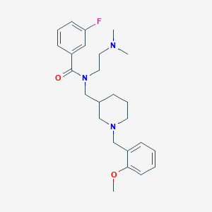 molecular formula C25H34FN3O2 B6124981 N-[2-(dimethylamino)ethyl]-3-fluoro-N-{[1-(2-methoxybenzyl)-3-piperidinyl]methyl}benzamide 