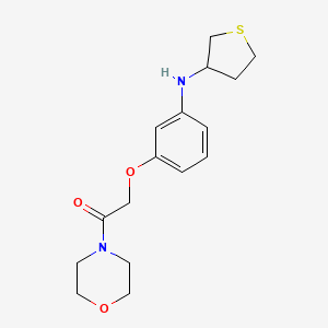 molecular formula C16H22N2O3S B6124999 N-{3-[2-(4-morpholinyl)-2-oxoethoxy]phenyl}tetrahydro-3-thiophenamine 