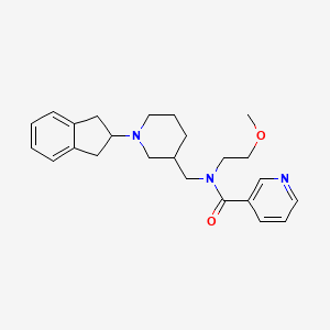 molecular formula C24H31N3O2 B6125007 N-{[1-(2,3-dihydro-1H-inden-2-yl)-3-piperidinyl]methyl}-N-(2-methoxyethyl)nicotinamide 
