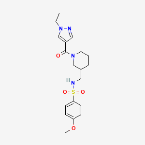 molecular formula C19H26N4O4S B6125026 N-({1-[(1-ethyl-1H-pyrazol-4-yl)carbonyl]-3-piperidinyl}methyl)-4-methoxybenzenesulfonamide 