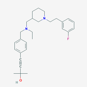 4-(4-{[ethyl({1-[2-(3-fluorophenyl)ethyl]-3-piperidinyl}methyl)amino]methyl}phenyl)-2-methyl-3-butyn-2-ol