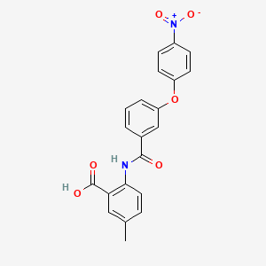 molecular formula C21H16N2O6 B6125050 5-methyl-2-{[3-(4-nitrophenoxy)benzoyl]amino}benzoic acid 