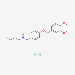 molecular formula C20H26ClNO3 B6125064 N-[4-(2,3-dihydro-1,4-benzodioxin-6-ylmethoxy)benzyl]butan-1-amine hydrochloride 