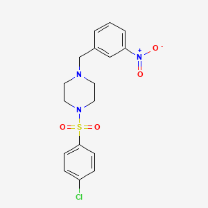 molecular formula C17H18ClN3O4S B6125075 1-[(4-chlorophenyl)sulfonyl]-4-(3-nitrobenzyl)piperazine 