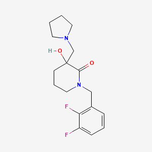molecular formula C17H22F2N2O2 B6125090 1-(2,3-difluorobenzyl)-3-hydroxy-3-(1-pyrrolidinylmethyl)-2-piperidinone 