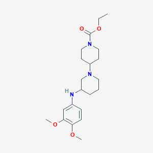 molecular formula C21H33N3O4 B6125107 ethyl 3-[(3,4-dimethoxyphenyl)amino]-1,4'-bipiperidine-1'-carboxylate 