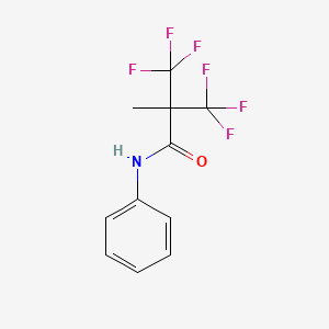 molecular formula C11H9F6NO B6125127 3,3,3-trifluoro-2-methyl-N-phenyl-2-(trifluoromethyl)propanamide 
