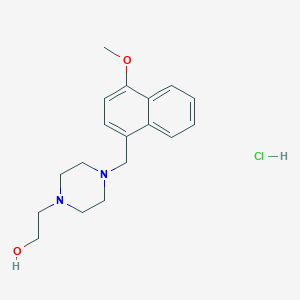 molecular formula C18H25ClN2O2 B6125138 2-{4-[(4-methoxy-1-naphthyl)methyl]-1-piperazinyl}ethanol hydrochloride 
