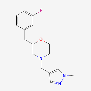 molecular formula C16H20FN3O B6125173 2-(3-fluorobenzyl)-4-[(1-methyl-1H-pyrazol-4-yl)methyl]morpholine 
