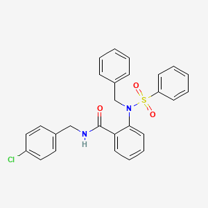 molecular formula C27H23ClN2O3S B6125186 2-[benzyl(phenylsulfonyl)amino]-N-(4-chlorobenzyl)benzamide 