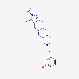 molecular formula C26H42N4O B6125195 N-[(1-isopropyl-3,5-dimethyl-1H-pyrazol-4-yl)methyl]-N-({1-[2-(3-methoxyphenyl)ethyl]-3-piperidinyl}methyl)ethanamine 