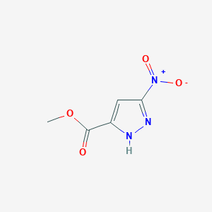 molecular formula C5H5N3O4 B061252 methyl 5-nitro-1H-pyrazole-3-carboxylate CAS No. 181585-93-3