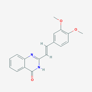 molecular formula C18H16N2O3 B6125201 2-[2-(3,4-dimethoxyphenyl)vinyl]-4(3H)-quinazolinone 