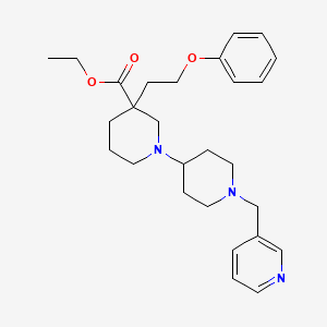 molecular formula C27H37N3O3 B6125205 ethyl 3-(2-phenoxyethyl)-1'-(3-pyridinylmethyl)-1,4'-bipiperidine-3-carboxylate 
