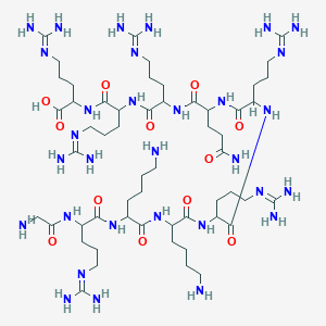 molecular formula C₅₅H₁₀₉N₃₁O₁₂ B612522 H-Gly-DL-Arg-DL-Lys-DL-Lys-DL-Arg-DL-Arg-DL-Gln-DL-Arg-DL-Arg-DL-Arg-OH CAS No. 253141-50-3