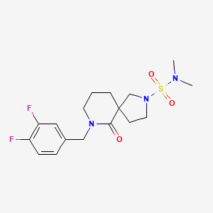 molecular formula C17H23F2N3O3S B6125220 7-(3,4-difluorobenzyl)-N,N-dimethyl-6-oxo-2,7-diazaspiro[4.5]decane-2-sulfonamide 