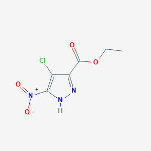 molecular formula C6H6ClN3O4 B6125232 ethyl 4-chloro-3-nitro-1H-pyrazole-5-carboxylate CAS No. 300361-79-9