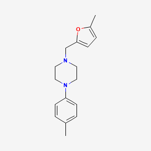 molecular formula C17H22N2O B6125278 1-[(5-methyl-2-furyl)methyl]-4-(4-methylphenyl)piperazine 