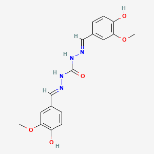 molecular formula C17H18N4O5 B6125295 N'',N'''-bis(4-hydroxy-3-methoxybenzylidene)carbonohydrazide 