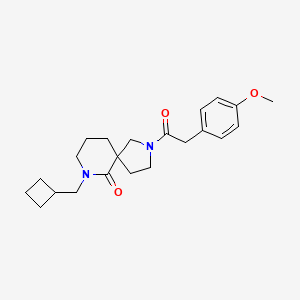 molecular formula C22H30N2O3 B6125303 7-(cyclobutylmethyl)-2-[(4-methoxyphenyl)acetyl]-2,7-diazaspiro[4.5]decan-6-one 