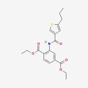 molecular formula C20H23NO5S B6125334 diethyl 2-{[(5-propyl-3-thienyl)carbonyl]amino}terephthalate 
