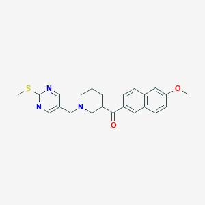 molecular formula C23H25N3O2S B6125343 (6-methoxy-2-naphthyl)(1-{[2-(methylthio)-5-pyrimidinyl]methyl}-3-piperidinyl)methanone 