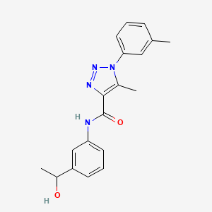 molecular formula C19H20N4O2 B6125345 N-[3-(1-hydroxyethyl)phenyl]-5-methyl-1-(3-methylphenyl)-1H-1,2,3-triazole-4-carboxamide 