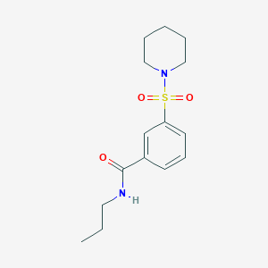 molecular formula C15H22N2O3S B6125360 3-(1-piperidinylsulfonyl)-N-propylbenzamide 