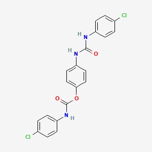 molecular formula C20H15Cl2N3O3 B6125380 4-({[(4-chlorophenyl)amino]carbonyl}amino)phenyl (4-chlorophenyl)carbamate 