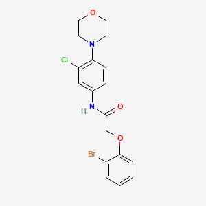 2-(2-bromophenoxy)-N-[3-chloro-4-(4-morpholinyl)phenyl]acetamide