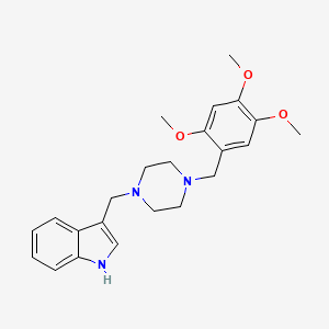 molecular formula C23H29N3O3 B6125394 3-{[4-(2,4,5-trimethoxybenzyl)-1-piperazinyl]methyl}-1H-indole 